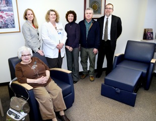 Sleeper chair provided to help caregivers rest near hospitalized loved ones